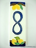 Numero civico ceramica con limoni nl8